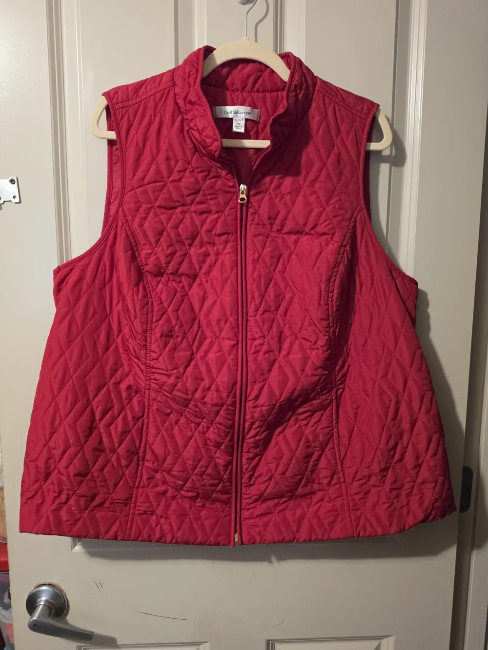 croft & barrow Quilted Red Women's Vest